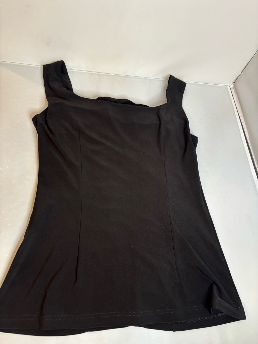 Joseph Ribkoff Black Ruched Front Tank Top - Picture 4 of 5